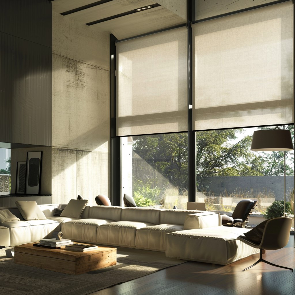 Рулонные шторы с электроприводом - современные тренды дизайна оконных аксессуаров для стильных интерьеров