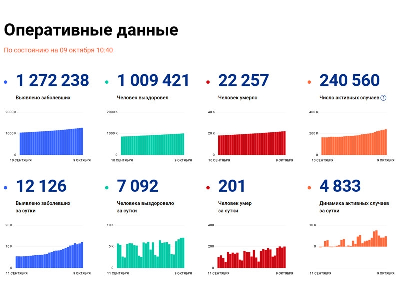 В России за сутки выявили рекордные 12 126 новых случаев заражения коронавирусом